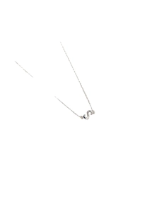 Minimalist S925 sterling silver S-letter pendant necklace for women on white background