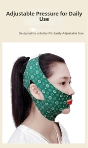 Adjustable V-line lifting face belt with outer pressure for facial contouring