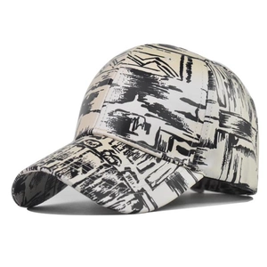 Tie Dye Graffiti Baseball Cap Cotton Adjustable Metal Buckle Streetwear Hip Hop Outdoor Sun Protection Hat For Men Women