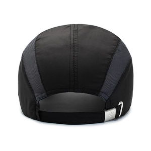 Men's outdoor breathable baseball cap with side mesh and adjustable metal back buckle