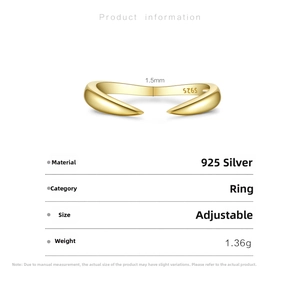 Detailed close-up showing S925 hallmark on the inner band of adjustable silver ring