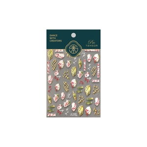 New Chinese style zen red bamboo and gold nail stickers set with m-1298 packaging