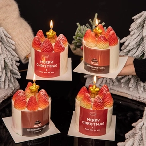 Christmas Cake Candles Toppers Santa Claus Snowman Christmas Tree Star Heart Merry Christmas Letter Stickers Holiday