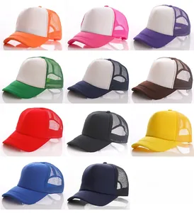 Detailed grid showing breathable mesh trucker hats available in eleven vibrant colors
