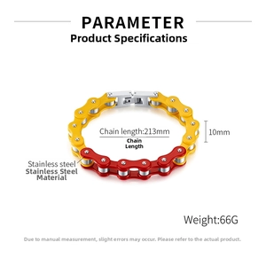 Technische Daten des 213mm langen Edelstahl-Gliederarmbands im Industrie-Stil