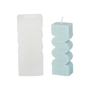 Molde de silicona onda de montaña para hacer velas aromáticas y decoración de mesa
