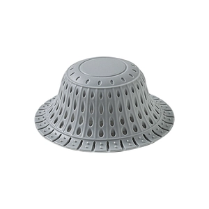 Coperchio per scarico in silicone grigio a cupola per filtrare capelli e detriti