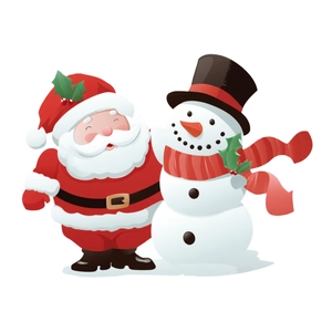 Festive Santa Claus and snowman cartoon wall stickers for Christmas bathroom decoration