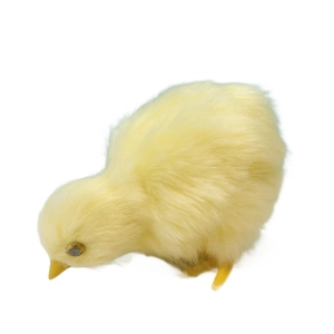 Realistic yellow plush chick toy model for Easter decoration and kids educational teaching