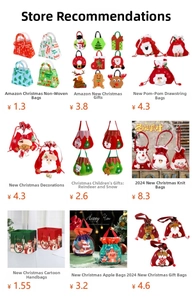 Collection of Christmas gift bags featuring snowman and elk designs in various styles