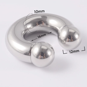 U-shaped stainless steel piercing with 10mm thickness and 16mm inner diameter