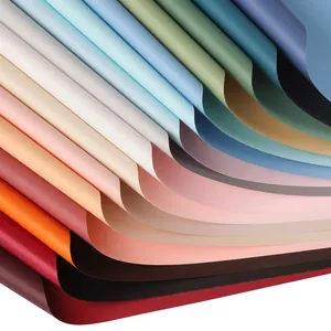 Waterproof matte florist wrapping paper in various vibrant colors for flower bouquets