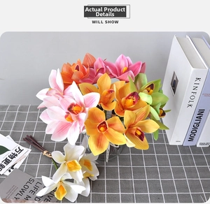 Detailed macro view of 3D printed cymbidium orchid petals and realistic textures