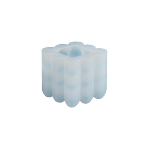 Hellblaue 3D-Würfel-Silikonform im Bubble-Design für DIY-Kerzen und Seifenherstellung