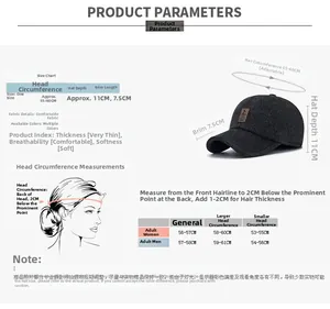 Tabella taglie per cappello invernale con circonferenza testa regolabile 55-60 cm
