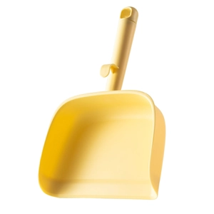 Pala para arena de gato extragrande amarilla con mango largo ergonómico y gancho colgar