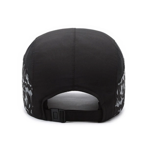 Casquette de baseball en maille pour hommes, noire avec camouflage et boucle réglable