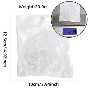Transparent acrylic snowflake Christmas ornament set for holiday decoration with hanging strings