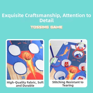 Detail showing high-quality fabric and stitching of the kids bean bag toss scoring target