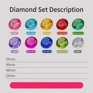 Colorful acrylic crystal diamond ice stones set in 10 vibrant colors for kids toys
