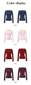 Y2K long sleeve ribbed shirt color options with buttons and delicate lace patchwork