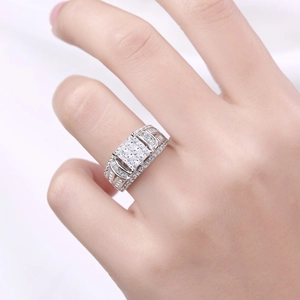 Bague de mariage de luxe pour homme avec zircon cubique et anneau large très élégant