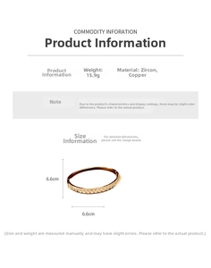 Detail view of 18K gold plated rivet bangle with cubic zirconia specifications