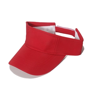 Roter Sport Sonnenvisier Hut für Damen aus Polyester mit verstellbarem Klettverschluss