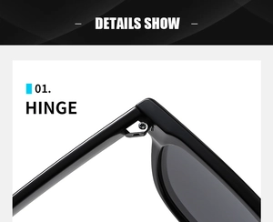 Detailed macro view of the glossy black frame hinge with sturdy screw-fixed construction