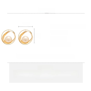Spécifications détaillées des boucles d'oreilles cercle doré avec perles et dimensions