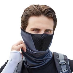 Outdoor cycling face mask with breathable mesh and ergonomic neck protection design