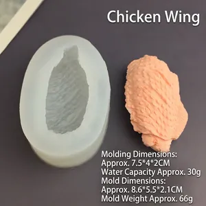 Chicken wing shaped silicone mold for creative mousse cake and realistic food presentation