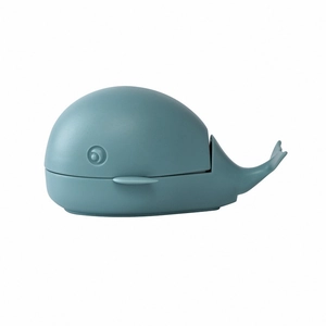 Cute blue whale shaped laundry cleaning brush with soft bristles and ergonomic plastic body
