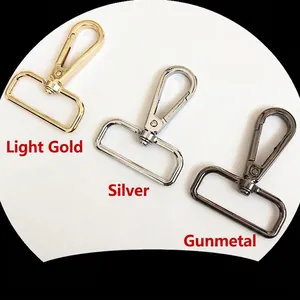 Adjustable canvas shoulder strap metal lobster clasps in gold silver and gunmetal