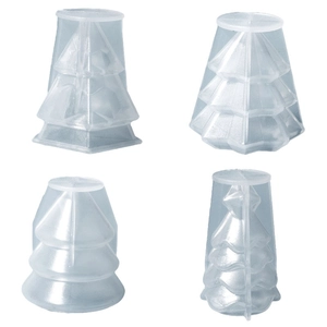 Set di quattro stampi in silicone 3D a forma di albero di Natale per candele fai da te