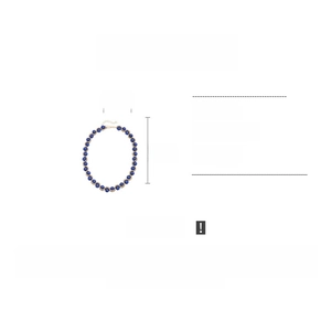 Collana di pietre blu con specifiche di lunghezza 55cm e diametro perle 1.5cm
