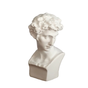 Classic white David bust resin sculpture statue for Nordic home decor and art sketching