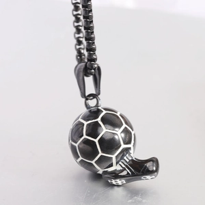 Collier pendentif tortue noir avec motif hexagonal en acier inoxydable pour amateurs