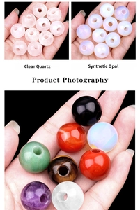 Makroaufnahme von 18mm Kristallperlen mit 5mm Loch für DIY Schmuck und Bastelarbeiten