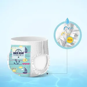 Uber Bear Baby Disposable Swimming Pants Waterproof Non-Woven Leak-Proof Cartoon Nautical Print Diapers For Infant Pool Beach