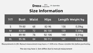 Detailed size chart for the short sleeve ruched dress showing S to XL measurements in CM