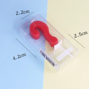 Creative red question mark birthday candle for cake toppers with dimension markings