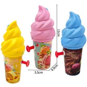 Mini ice cream shaped water guns for kids in yellow, pink and blue summer toy set