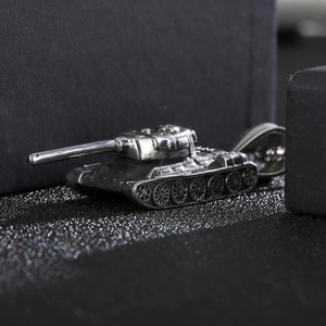 Tank Pendant Necklace Stainless Steel Vintage Distressed Military Sculpted Miniature Jewelry For Men Punk Style Streetwear