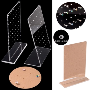 Acrylic Earring Display Stand Multi Hole Jewelry Organizer Board For Lip Studs Piercing Jewelry Countertop Storage