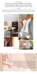 Detailed view of pearl white satin camisole and ruffle shorts with elegant silk luster