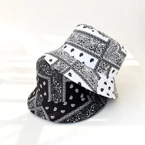 Paisley Bandana Print Fischerhut Wendbar Faltbar Sonnenschutz Streetwear Mode Unisex Sommer Reise