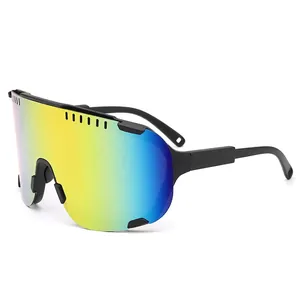 Oversized Sports Sunglasses Cycling Goggles PC UV400 Windproof Colorful Mirror Coating For Men Women Outdoor Riding