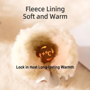 Winter dog boots with thick faux fleece lining and warm plush interior for small pets