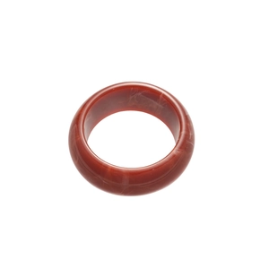 Modern resin bangle with reddish-brown marble texture and white swirl patterns